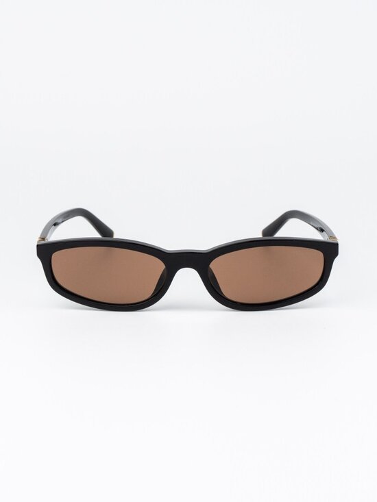 Miu Miu Women Sunglasses Black Brown Rectangle MUA06S 16K10I NEW AUTHENTIC